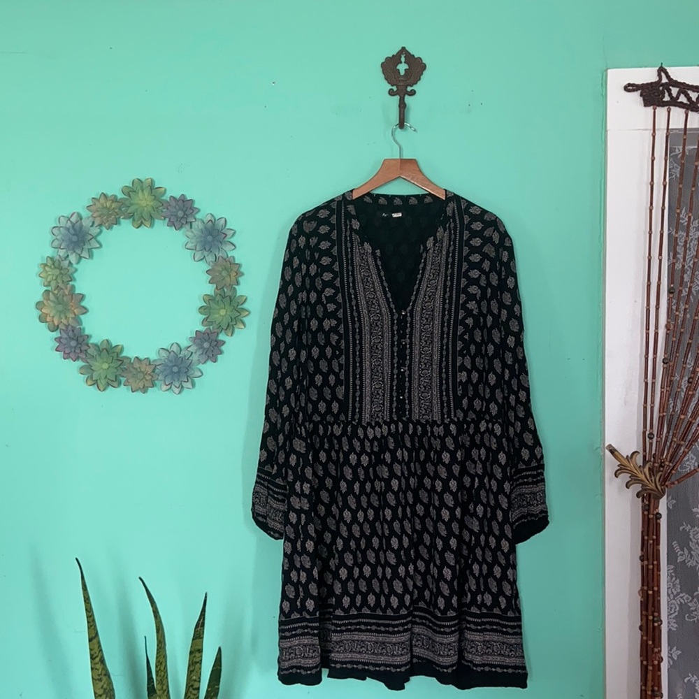 Relativity-bohemian paisley pattern dress